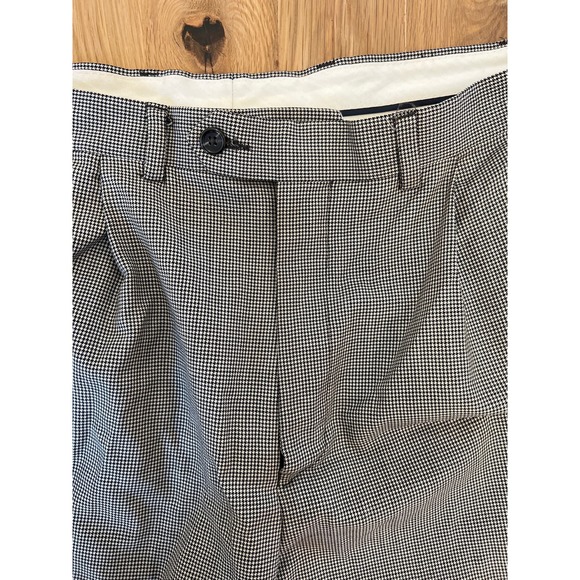 Mens Lauren Ralph Lauren 100% Wool Houndstooth Slacks Black/White SZ 38 x 30 - Picture 5 of 6